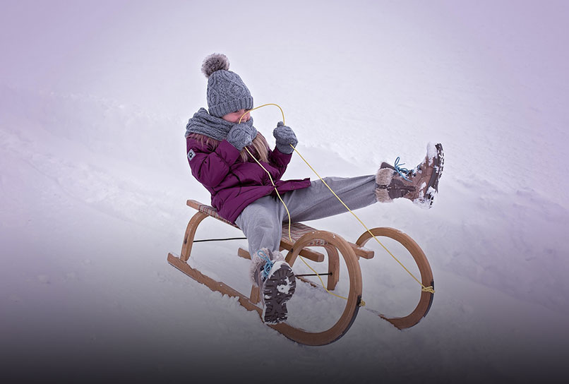 sledding tobogganing