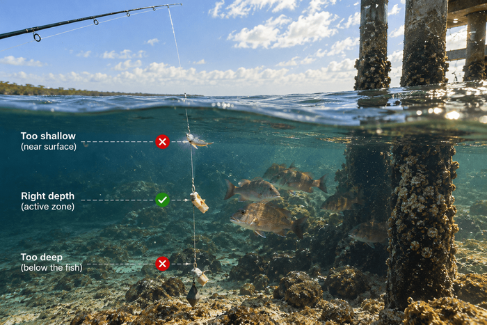 Finding the Correct Bait Depth for Mangrove Snapper