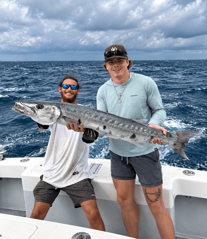 Reef edges and shore structure for barracuda fishing