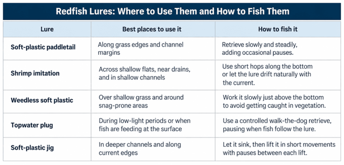 Artificial Lures for Redfish 