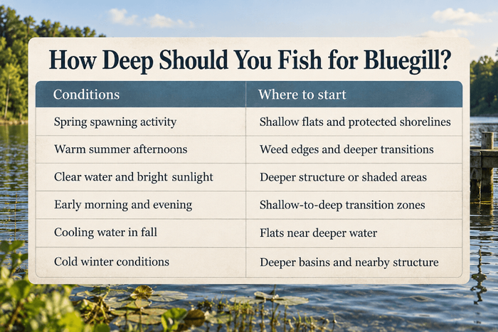How Deep to Fish for Bluegill