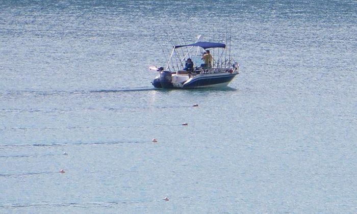 anglers on a trolling boat