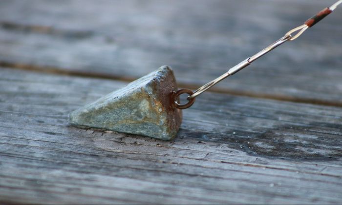 pyramid sinker on wood