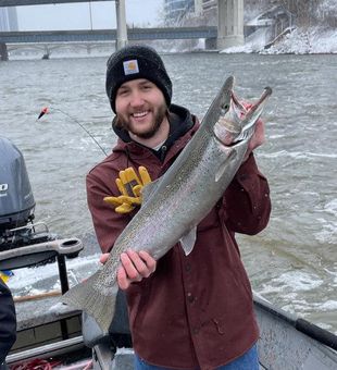 Hooked into a Grand River monster! 