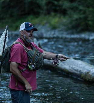 Skilled fly fishing on Pacific Northwest waters