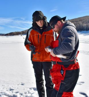 Keeping it simple out on the frozen lake