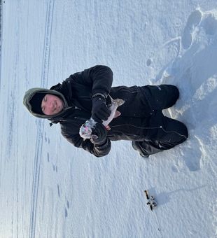 Frozen fun on the water.