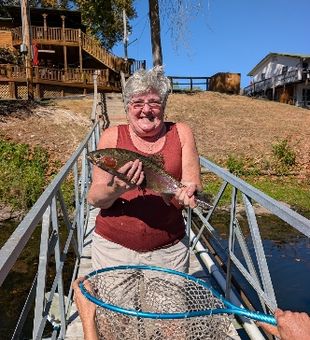 Beautiful rainbow trout from Branson MO waters!