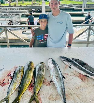 Birthday boys wish came true!  Caught a Mahi 