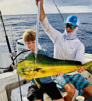 Nice Mahi Mahi caught using deep sea trolling techniques at Stan Blum Boat Ramp!