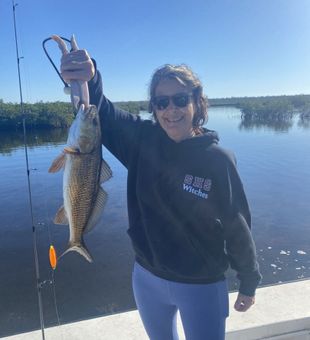 Chasing action in the shallow flats of Bayport—Florida inshore fishing at its finest.