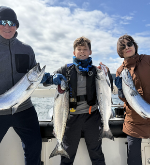 Big Chinook and Coho Salmon blasted today in Campbell River!