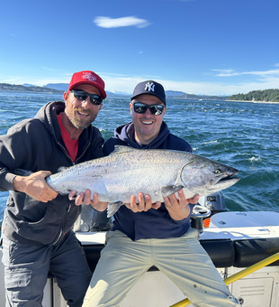 Big Coho Salmon caught while Deep Sea Jigging off Campbell River!