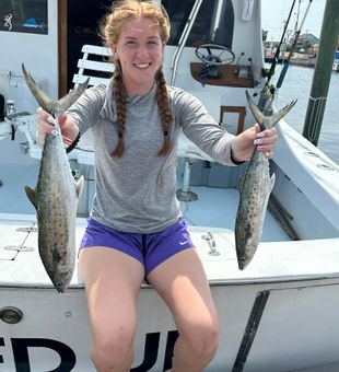 Double Spanish mackerel success at Carolina Beach NC!
