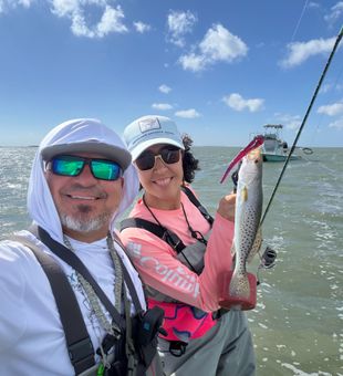 Wife’s first wade. 