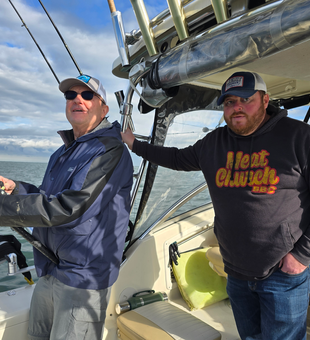 Great day of jigging and trolling at East Harbor State Park Marina. Cloudy conditions made for exciting fishing action.