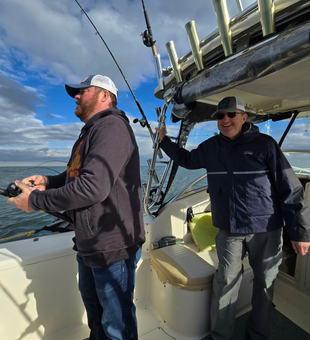 Great day jigging and trolling on the water. Cloudy afternoon made for perfect fishing conditions.