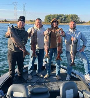 Proud crew, solid Chinook—what a rewarding morning