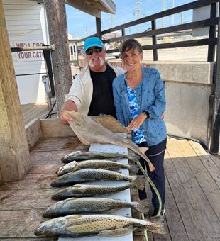 South Padre Island shovelnose guitarfish and speckled trout success!