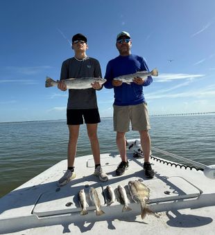 Sunshine and inshore action with the family in Loyola Beach, TX.