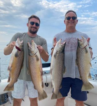 Friends catching dinner in Lake Ontario