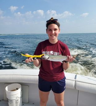 Proud Spanish Mackerel catch at Carolina Beach