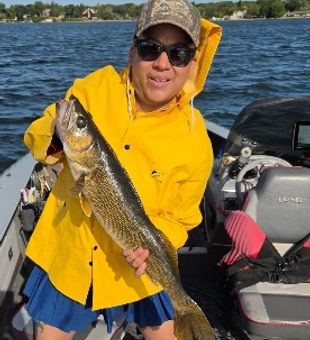 Beautiful Minneapolis walleye makes for perfect fishing success!