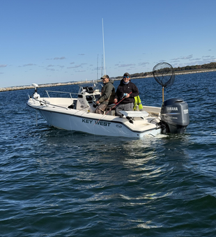Ready for the best fishing adventure at Point Judith with clearing skies in the afternoon!