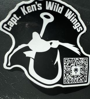 Lake Erie fishing sticker with QR code.