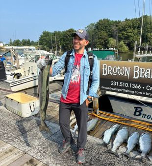 Lake Michigan salmon fishing trip
