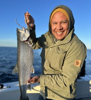 Pumped on this Lake Trout catch!