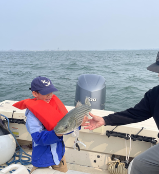Partly cloudy skies set the stage for an epic deep sea adventure in Hingham!