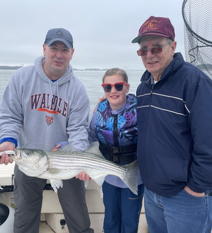 Reeled in a hefty striped bass with some expert deep sea, jigging, and trolling techniques!