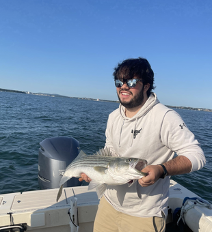 Clear skies and deep sea jigging lead to a perfect White Bass catch!