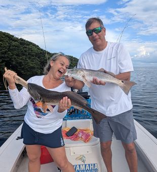 Fun redfish catch with Fishbonz Charters