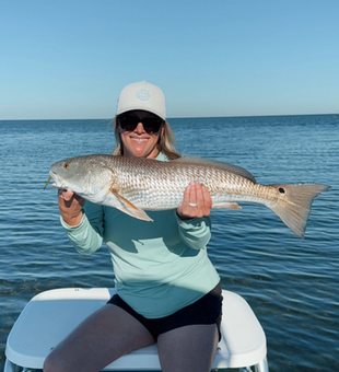 Nice redfish on fly fishing light tackle today!