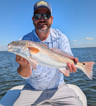 Nice redfish on fly fishing light tackle in Crystal River!