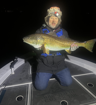 Caught a big one on a quiet night out on the water.