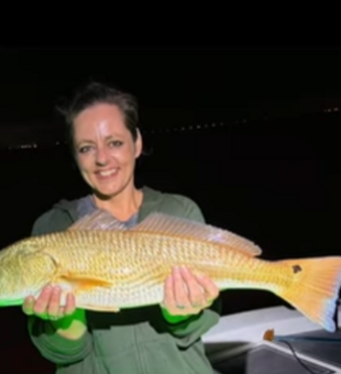 Milton FL redfish making the night trip worthwhile!
