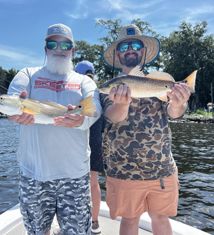 Double redfish delight in Milton as the skies clear!