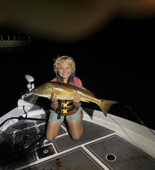 Nice redfish on multiple techniques tonight. Clear conditions made for an exciting adventure.
