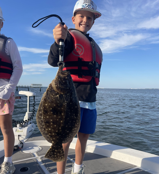 Nice summer flounder caught using multiple techniques in clear conditions!