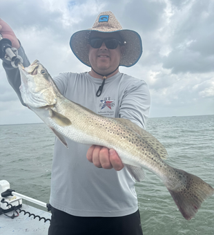 Beautiful Port Aransas Speckled Trout makes the trip worthwhile!