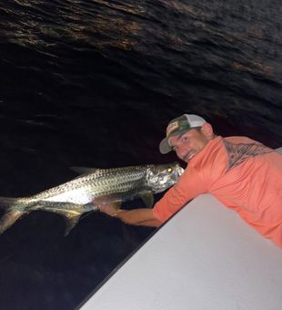Big silver catch after sunset