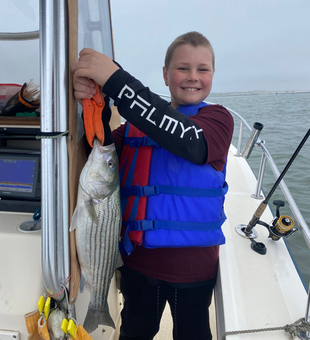 Beautiful Barnegat Light striped bass ready for the cooler!