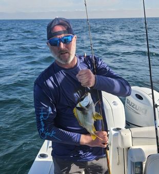 Colorful triggerfish catch
