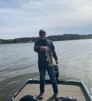 Solid largemouth bass lake catch