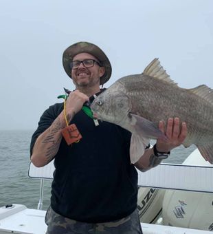 Reeled in the best Black Drum catch of the day!