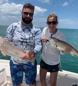 Double redfish success in New Smyrna Beach waters!