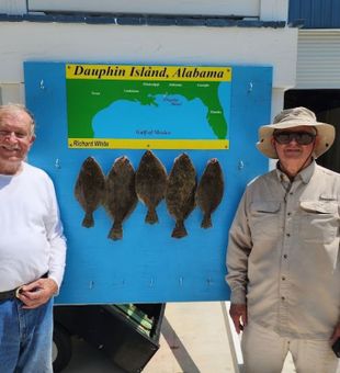 Douphin Island Fishing Charter Flounder Catch